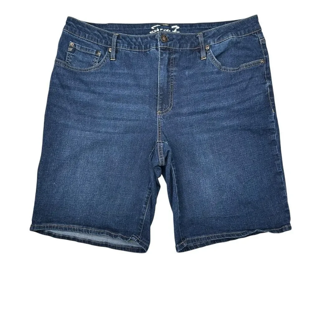 Seven 7 For All Mankind Relaxed Bermuda Shorts Mid Rise 11” Inseam Women’s 14